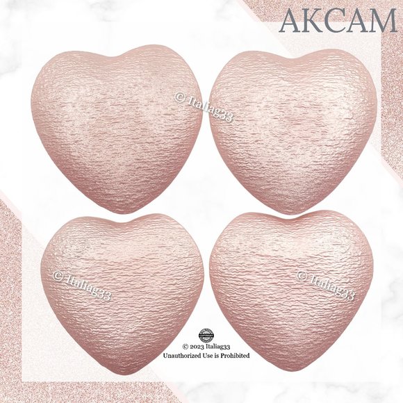 AKCAM Turkish Glass PINK Heart Ombre Plates 7" Glitter Sparkle Set of 4 NEW!! - Picture 6 of 13